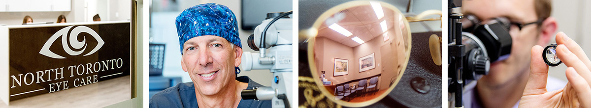 various lifestyle images for North Toronto Eye Care