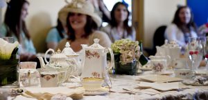 Guest with hats at Tea Party