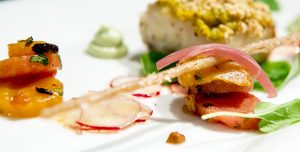 Colorful image of food served at George Restaurant