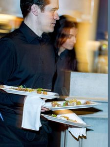 Cuisine & Couture Event, Servers bring out plates