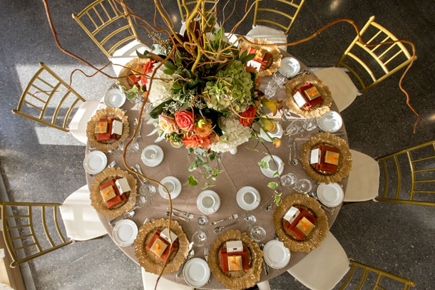 Alderlea Round Table setting from above